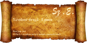 Szeberényi Emma névjegykártya