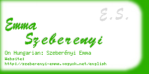 emma szeberenyi business card