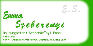 emma szeberenyi business card